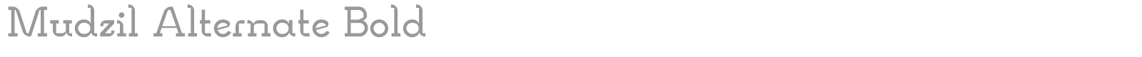 Mudzil font preview